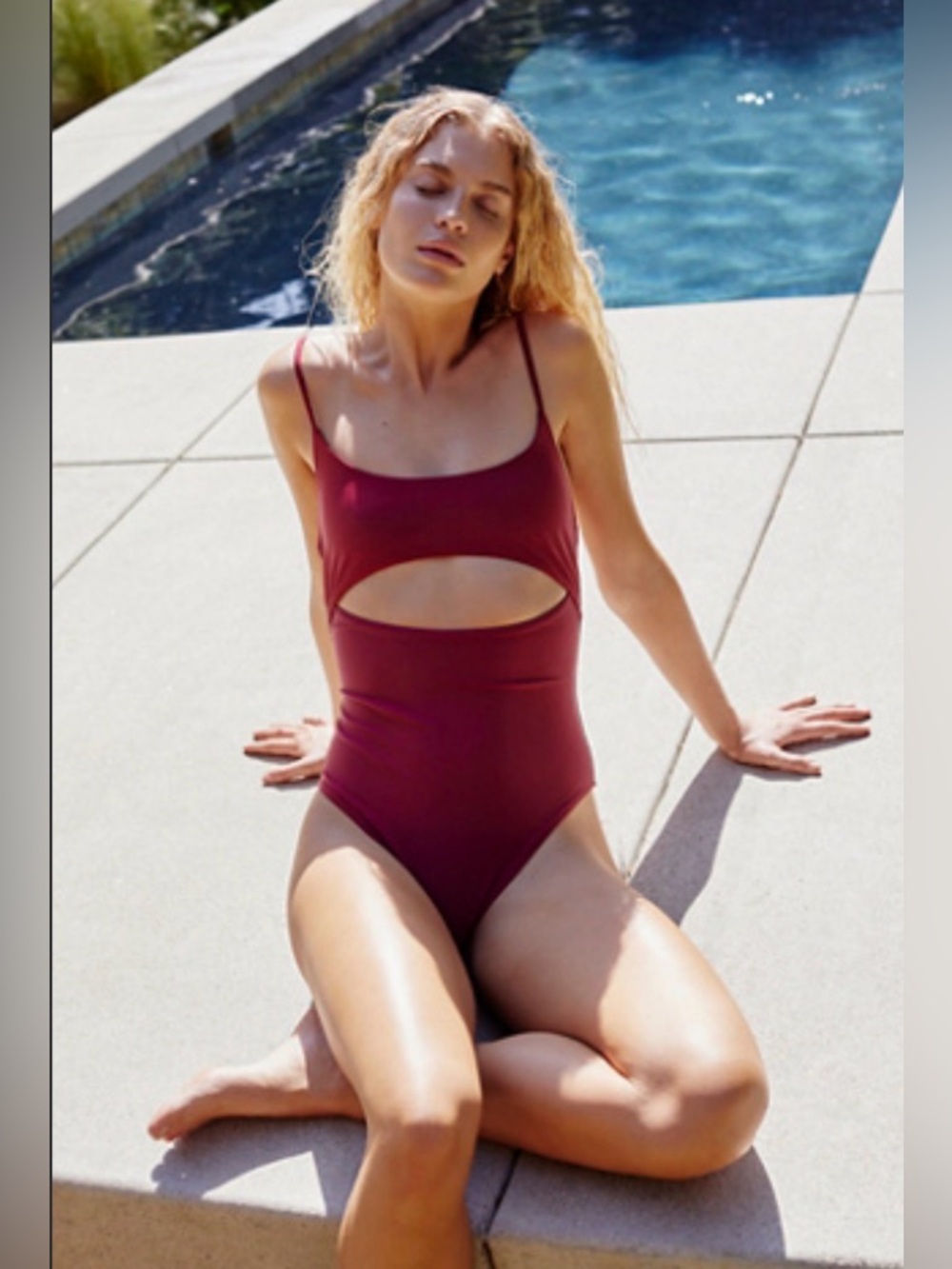 BEACH RIOT Red Cutout One-Piece Swimsuit